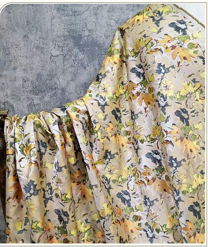 Floral Jacquard Fabric ��� Textured Brocade Material for Dresses, Hanfu, Costumes & Home Decor, sell by the met"Wide