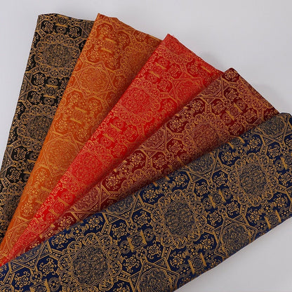 Auspicious Jacquard Brocade Fabric: 59"W Thangka Embroidery, Bohemia Decor