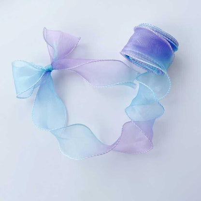 Gradient Organza Ribbon: 4cm Fishtail Yarn, DIY Crafts (10 Yards)