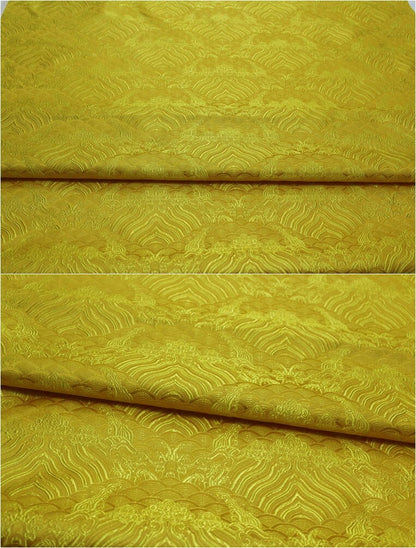Ocean Waves Silk Rayon Brocade Fabric: Dressmaking Material (29.5"/75cm)