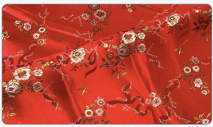 Peony Flower Brocade Fabric: 45" Wide Rayon Chinese Fabric