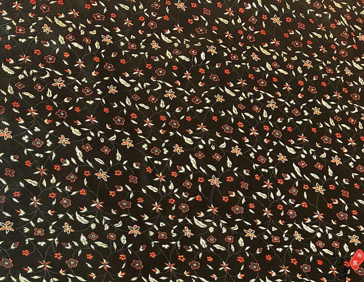 Floral Brocade Fabric: Chinese Style Silk Rayon Blend, 29.5" Wide