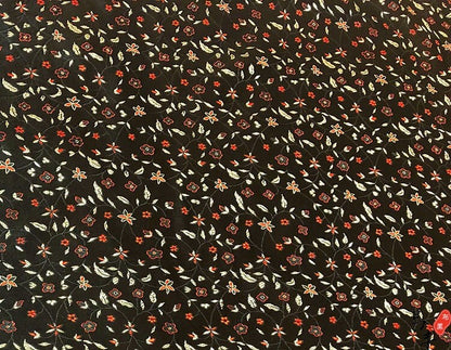 Floral Brocade Fabric: Chinese Style Silk Rayon Blend, 29.5" Wide
