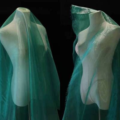 Tissu organza en fil cristal : maille légère, robe Hanfu, confection de poupées (59"L)