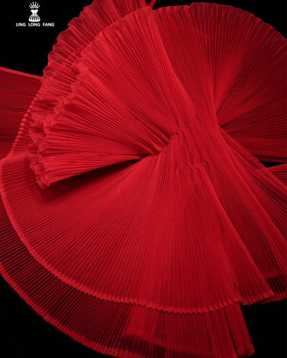 Pleated Organza Fabric: 59" Wide Stiff Texture Polyester
