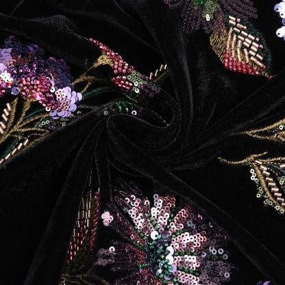 3D Floral Beaded Silk Jacquard Fabric: Wedding Dress, Evening Wear