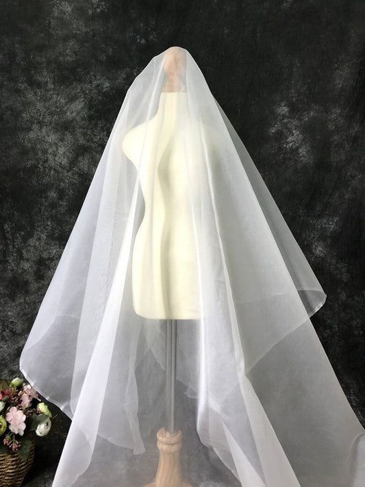 Dyeable 100% Silk Organza Fabric: 6 Momme, 45" Wide