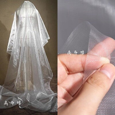Crystal Yarn Organza Fabric: Water Light Mesh, 59" Wide