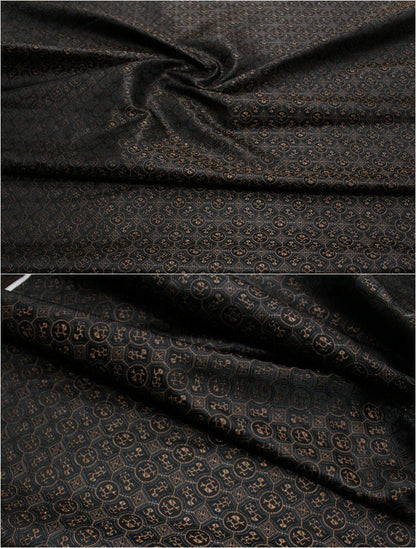 Tissu brocart jacquard à motifs floraux : mélange de soie et de rayonne de style Tang chinois