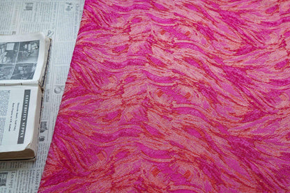 Abstract Embossed Jacquard Fabric: Retro Upholstery & Dress Sewing, 65" Wide