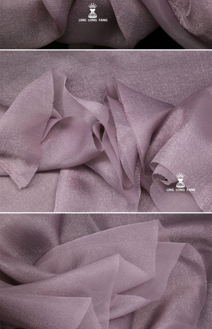 Pearlescent Organza Seersucker Fabric: 59" Wide Cotton-Polyester
