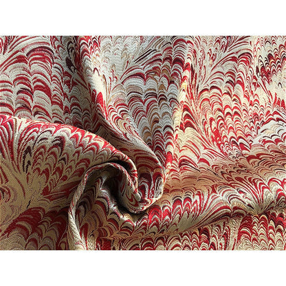 Metallic Damask Satin Fabric: 3D Texture Jacquard, 57"W Dress Curtain