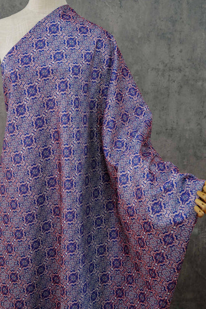 Mongolian Bada Pattern Fabric: 59"W Rayon Upholstery, Costume, Decor