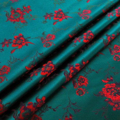Floral Brocade Fabric: 29.5"W Rayon Sewing & Quilting Material