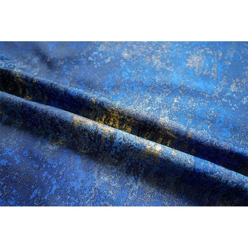 Galaxy Jacquard Fabric: Dark Blue Universe Upholstery, Costume, Decor (67" Width)