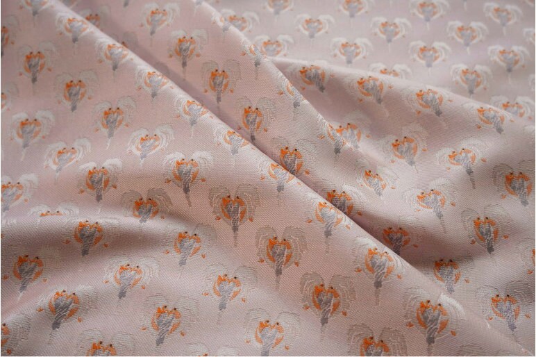 Tissu brocart rose ange : 150 cm de large, tissu de décoration pour costumes, vendu au mètre