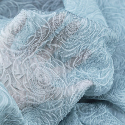Light Crinkled Chiffon Fabric: 50"W Sheer Wedding & Costume Fabric
