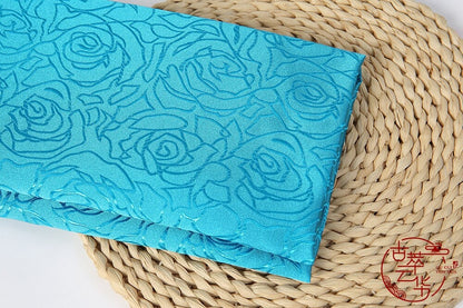 Tissu brocart rose : mélange de soie et de rayonne de style chinois (au mètre)