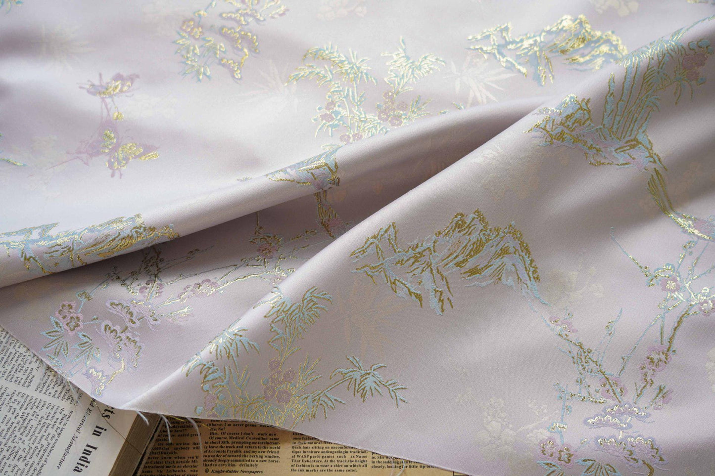 Gold Thread Jacquard Fabric: 3D Texture Upholstery, Costume, Decor - 59"W