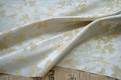 Ancient Chinese Painting Jacquard Fabric: 63"W Upholstery Sewing Material
