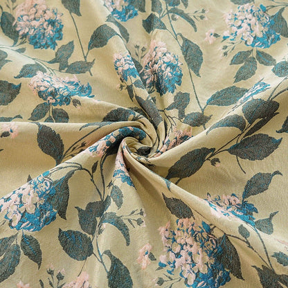 Floral Jacquard Fabric: Retro 3D Designer Material, 61" Wide