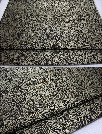 Red Phoenix Tail Brocade Fabric: Chinese Cheongsam Cushion Damask (29.5"W)