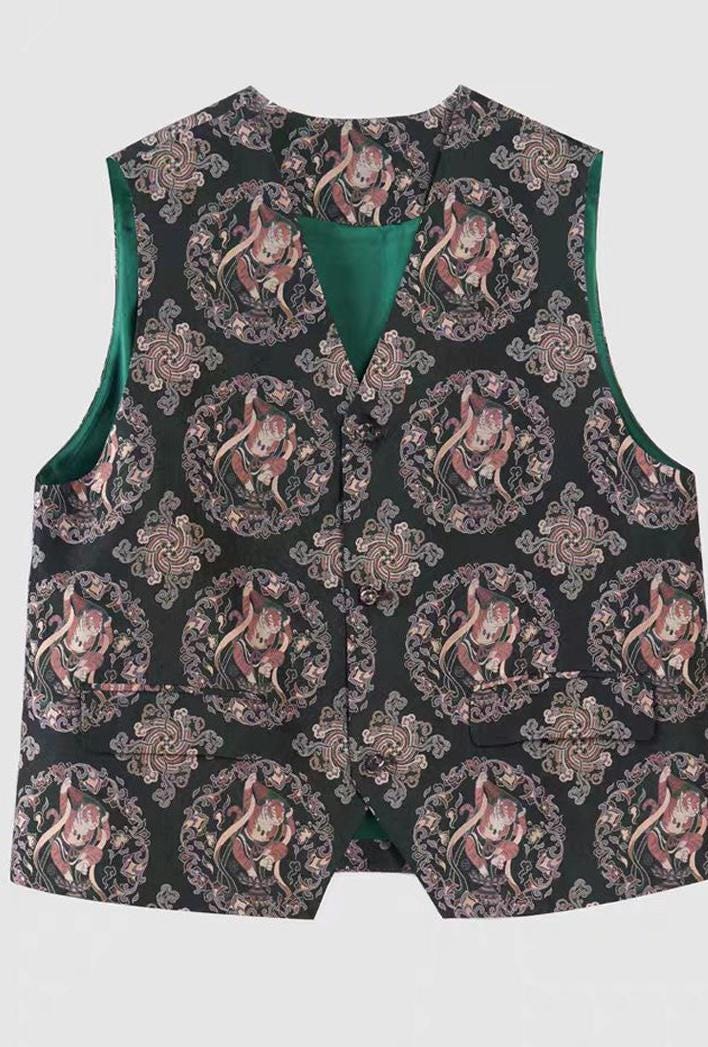 59"W Chinese Zodiac Silk Brocade Fabric: Rose Red Emperor Robe Material