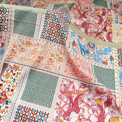 Hand Printed Cotton Sewing Fabric: Indian Quilting & Dress Material