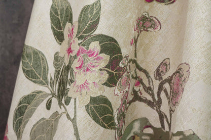 Tissu jacquard brocart doré à motifs floraux, tissu pour costumes Hanfu, tissu pour rideaux et ameublement, largeur 60 pouces