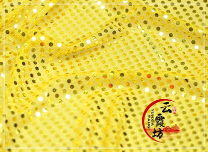 Tissu extensible en maille pailletée, 109 cm de large, pour costumes et couture de poupées, vendu au mètre.