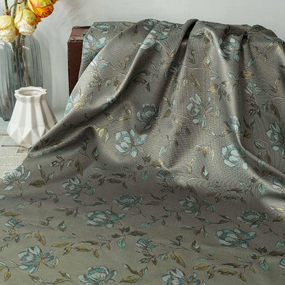 Magnolia Jacquard Quilting Fabric with Gold Thread ��� Upholstery, Furniture, Bags, DIY Sewing, Craft, Luxury Fabr"Wide