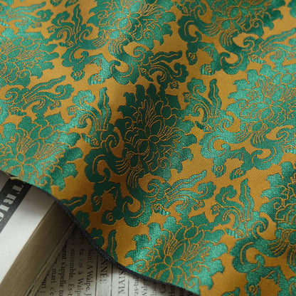 Passionflower Brocade Jacquard Fabric: Rayon Blend for Dressmaking & Crafts