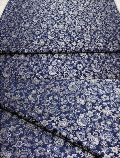 Floral Brocade Fabric: Silk Rayon Blend, Cheongsam Qipao Material (29.5" Wide)