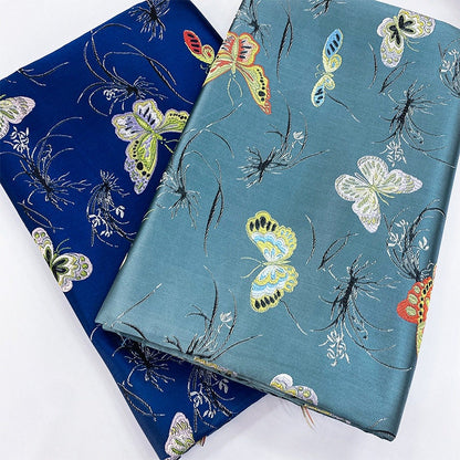 Tissu jacquard papillon : 145 cm de large, en polyester