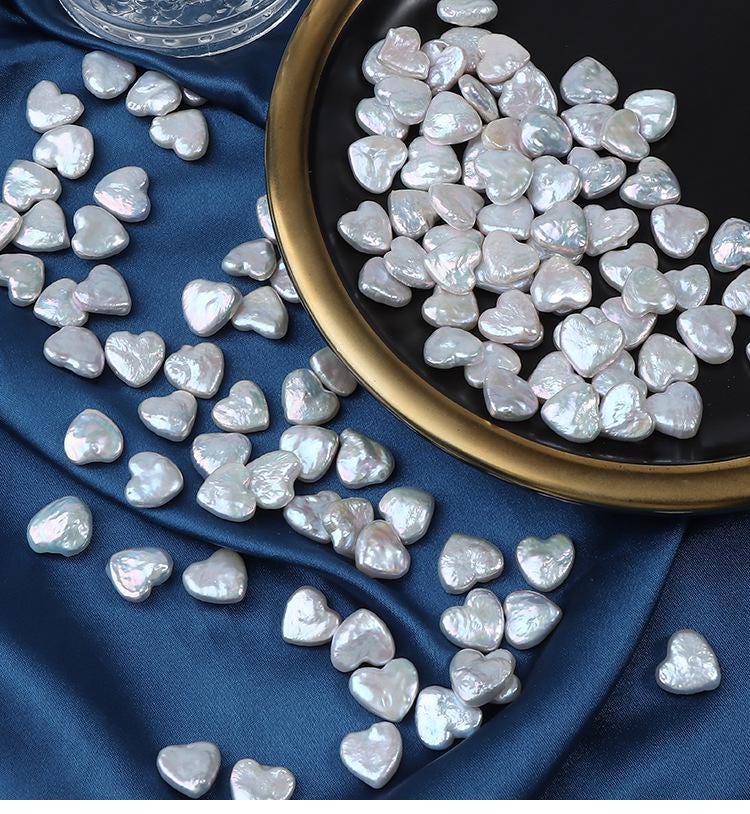 Baroque Heart Freshwater Pearl Beads: Iridescent DIY Jewelry Making