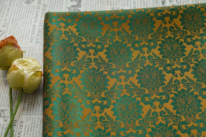 Passionflower Brocade Jacquard Fabric: Rayon Blend for Dressmaking & Crafts
