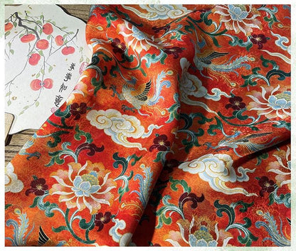 Tissu jacquard floral Phoenix ��� Rayonne Si" Large