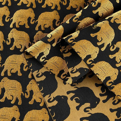 Gold Thread Elephant Jacquard Fabric: 3D Texture Upholstery, 55"W