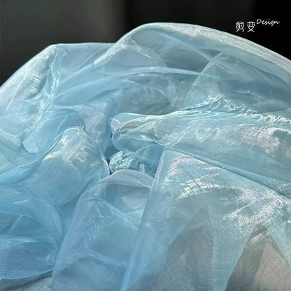 Silky Organza Fabric: Bright Sheer Water-Gloss, 55" Wide