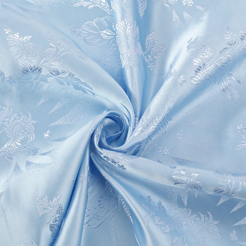 Chrysanthemum Brocade Fabric: 29.5" Wide Satin Silk Jacquard