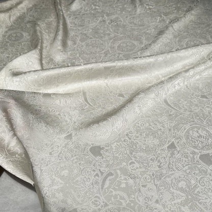 Green Jacquard Rayon Fabric, 59" Wide, Upholstery, Costume, Sewing