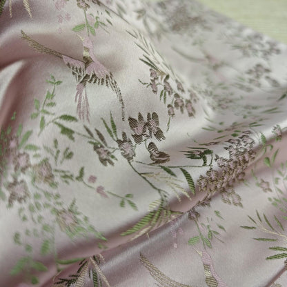 Tissu jacquard brocart Nightingale : style chinois pour la confection de vêtements et la décoration intérieure, largeur 150 cm