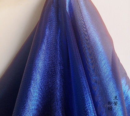 Glitter Starry Gauze Fabric: Colorful Indian Yarn, 59"W, DIY Wedding Decor