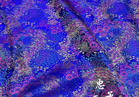 Galaxy Silk Brocade Fabric: 35" Wide Chinese Sewing Material - Poppylollipop