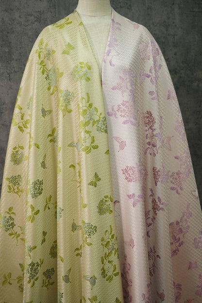 Tissu jacquard à motifs floraux avec fil doré : largeur 165 cm, ameublement et couture