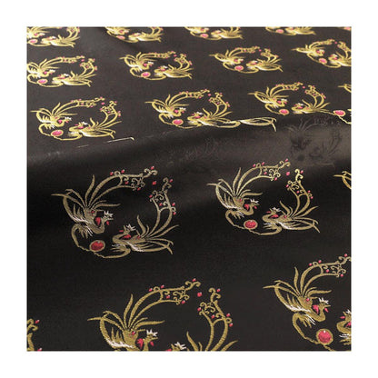 Phoenix Brocade Fabric: Japanese Nishijin Weaving with Gold Thread (59"W)