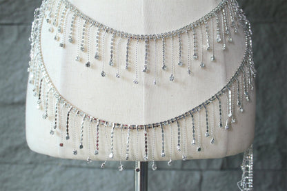 Chaîne à pompons en strass : garniture à paillettes de cristal, accessoire de robe de mariée à faire soi-même