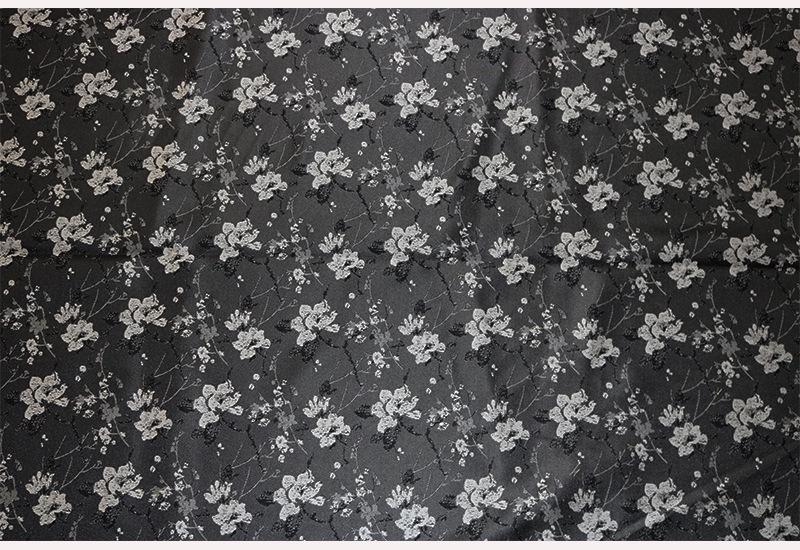 Floral Chinese Brocade Fabric: Rayon Jacquard, 55" Wide