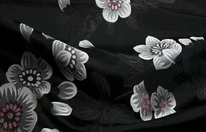 Plum Blossom Brocade Fabric: Chinese Jacquard Silk Rayon Blend