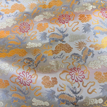 Kirin & Cloud Silk Brocade Fabric: 59" Wide Rayon Blend